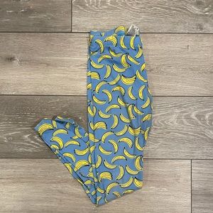 GIRLS banana print leggings